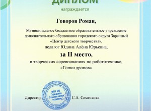 Зареченский школьник стал серебряным призёром в гонке дронов