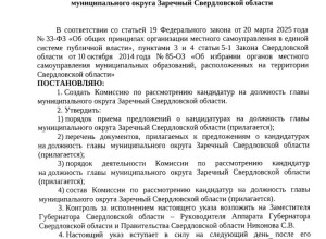 В Заречном стартовала процедура выбора нового главы муниципалитета