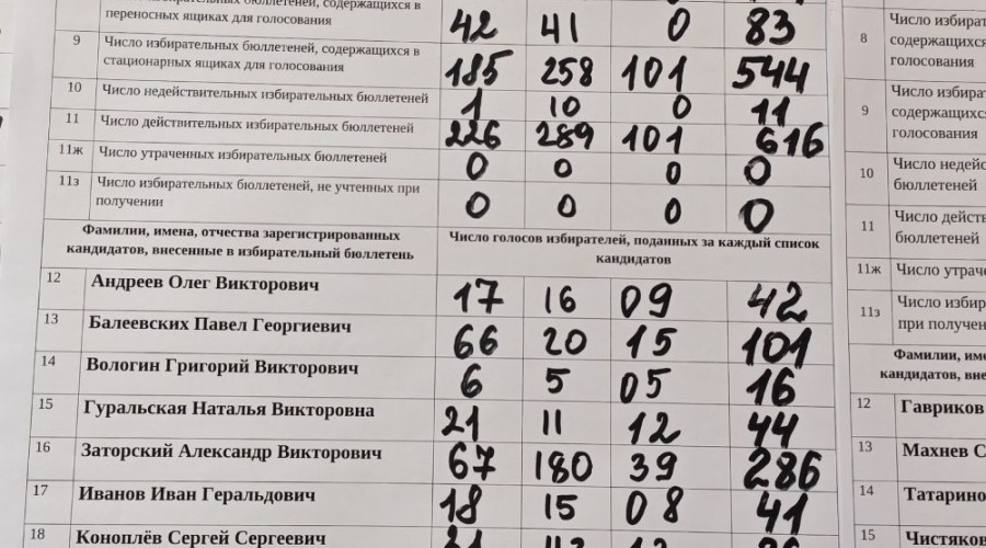 В округе №2 победил Александр Заторский, набравший 286 голосов