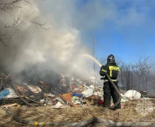 В минувшую пятницу в промзоне Белоярской АЭС горел мусор