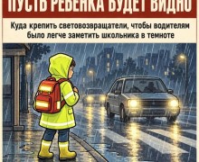 ГИБДД напоминает зареченским школьникам о световозвращателях