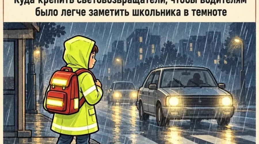 ГИБДД напоминает зареченским школьникам о световозвращателях