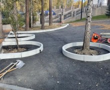 В Заречном благоустраивают пешеходную зону у улицы Курчатова